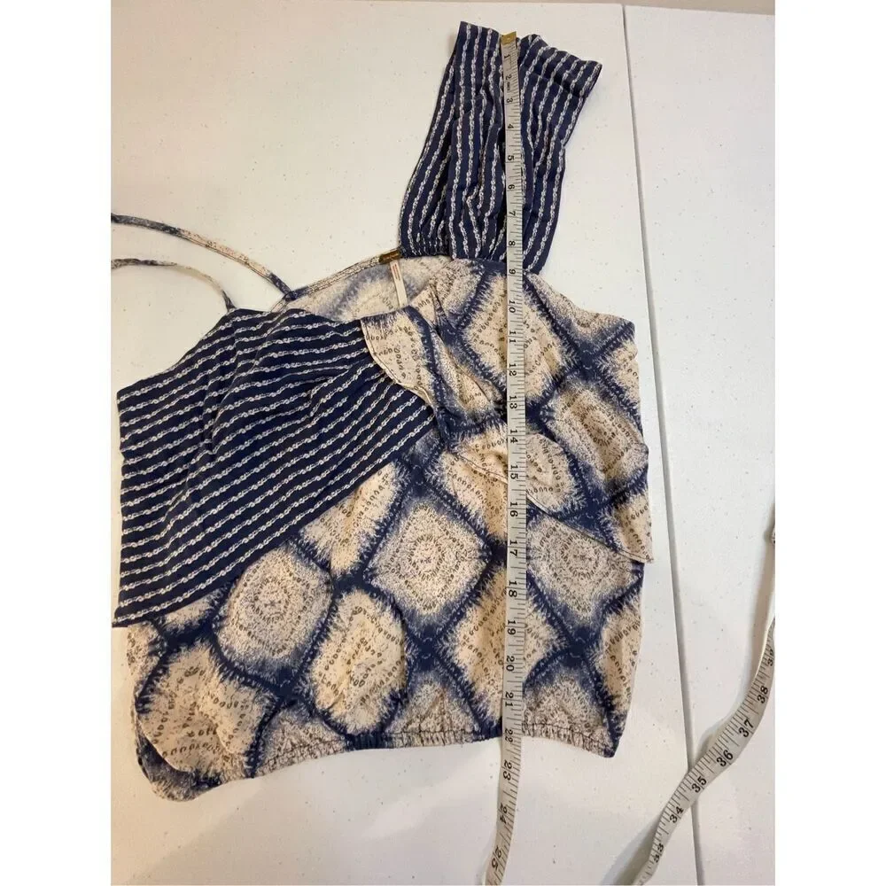 Free People women’s tank size small blue Creme